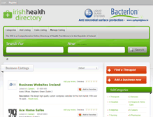 Tablet Screenshot of irishhealthdirectory.ie